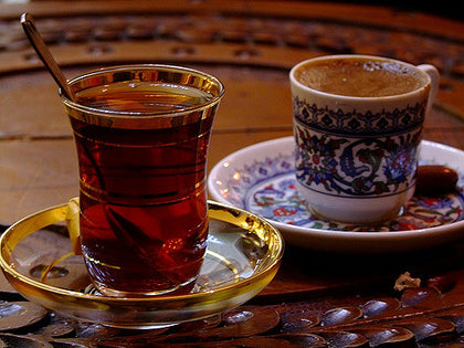 Turkish authentic Black Tea and Turkish Coffee